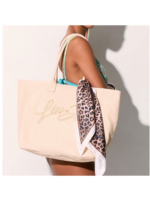 Borsa tote grande con logo ricamato LIU JO | AA6200T546A/31308